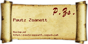 Pautz Zsanett névjegykártya